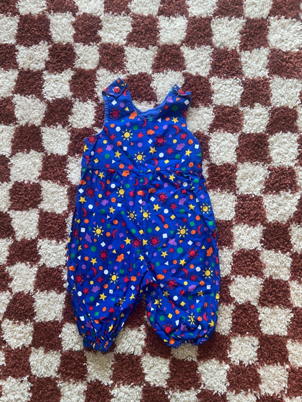 Vintage Shapes Print Kids Romper